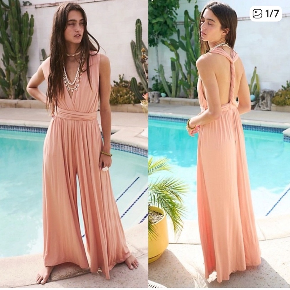 Elegant Peach Jumpsuit